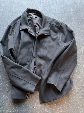 Express Men's Black Lightweight Zip-Front Shirt Jacket